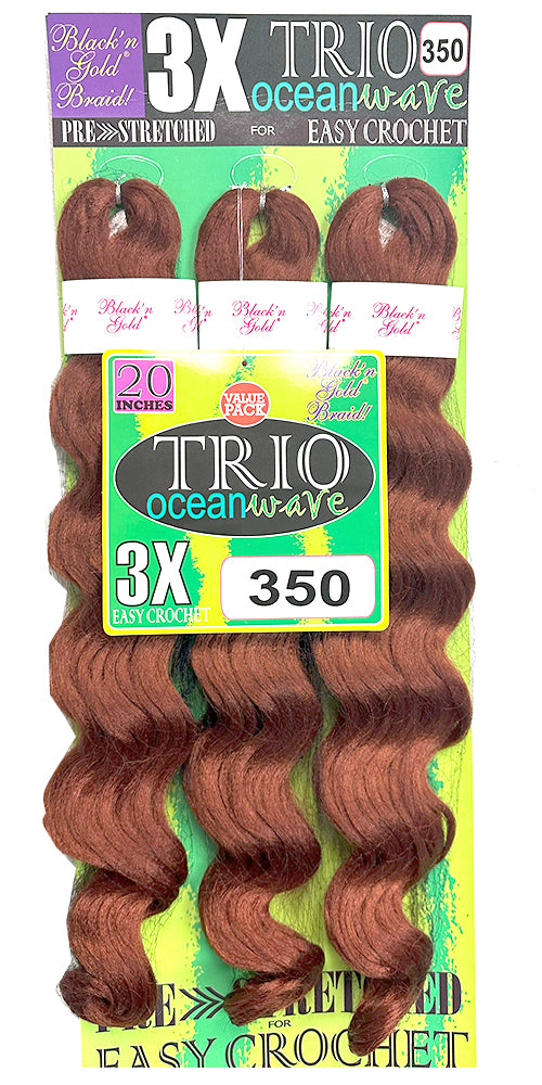3X TRIO Oceanwave 20" for Crochet Braiding