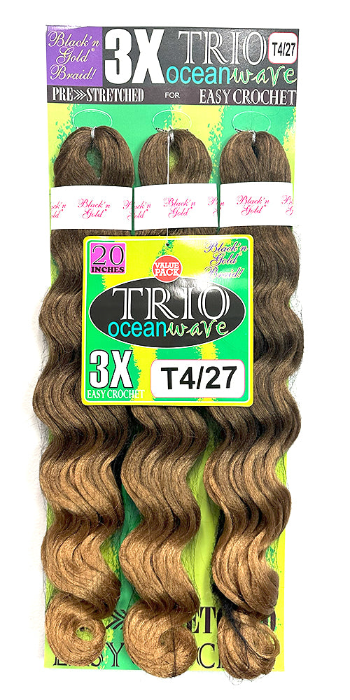 3X TRIO Oceanwave 20" for Crochet Braiding