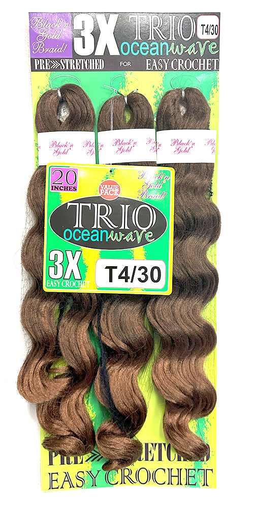 3X TRIO Oceanwave 20" for Crochet Braiding