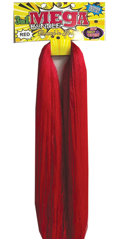 Mega Braid Braiding Hair 56" for Easy Braiding - 5 Pack