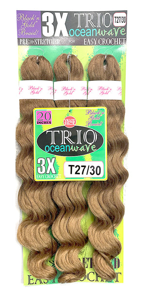 3X TRIO Oceanwave 20" for Crochet Braiding