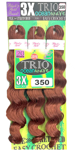 3X TRIO Oceanwave 20" for Crochet Braiding