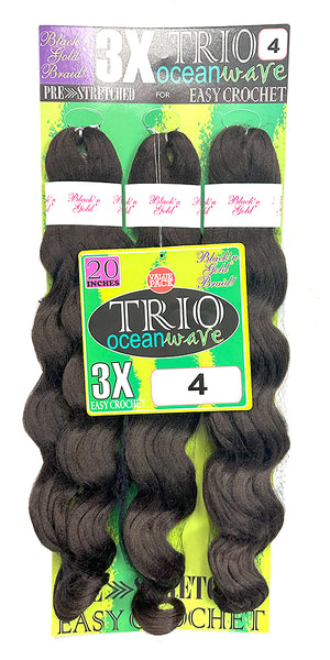 3X TRIO Oceanwave 20" for Crochet Braiding
