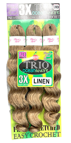 3X TRIO Oceanwave 20" for Crochet Braiding