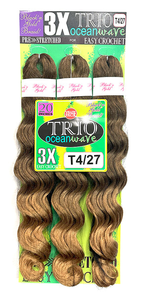 3X TRIO Oceanwave 20" for Crochet Braiding