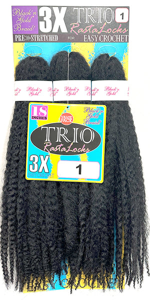 3X TRIO RASTALOCKS Crochet Braiding hair for Twists