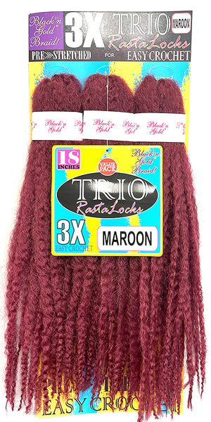3X TRIO RASTALOCKS Crochet Braiding hair for Twists