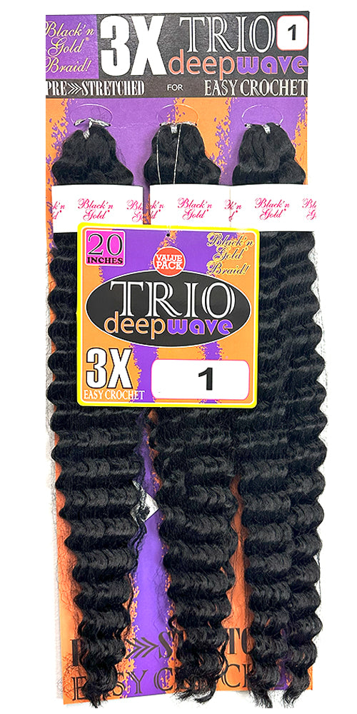 3X TRIO Deepwave 20" for Crochet Braiding