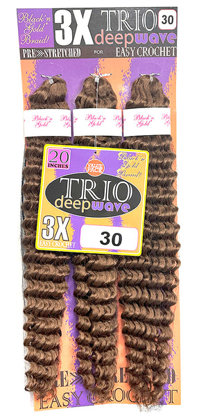 3X TRIO Deepwave 20" for Crochet Braiding