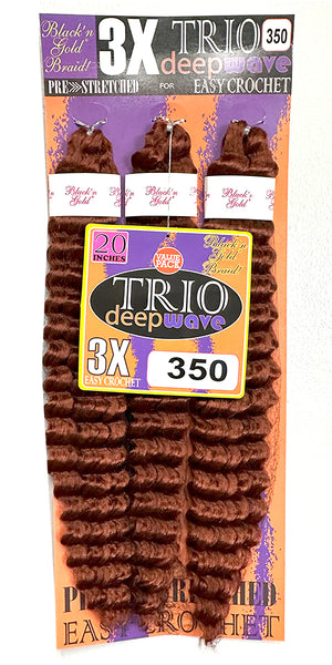 3X TRIO Deepwave 20" for Crochet Braiding