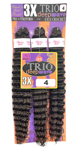 3X TRIO Deepwave 20" for Crochet Braiding