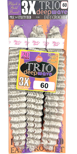 3X TRIO Deepwave 20" for Crochet Braiding