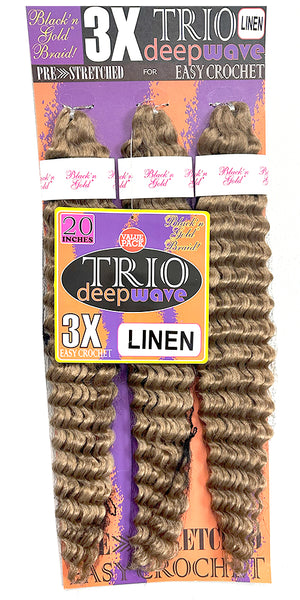 3X TRIO Deepwave 20" for Crochet Braiding