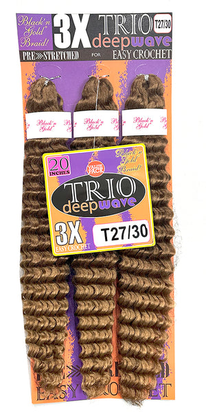 3X TRIO Deepwave 20" for Crochet Braiding