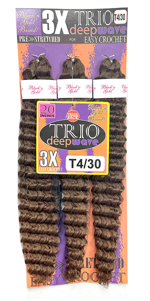 3X TRIO Deepwave 20" for Crochet Braiding