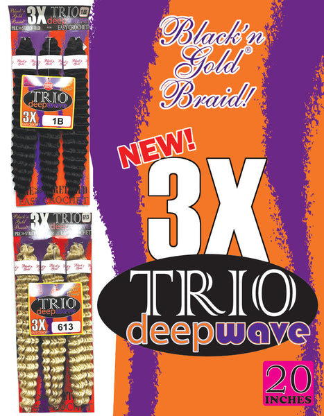 3X TRIO Deepwave 20" for Crochet Braiding