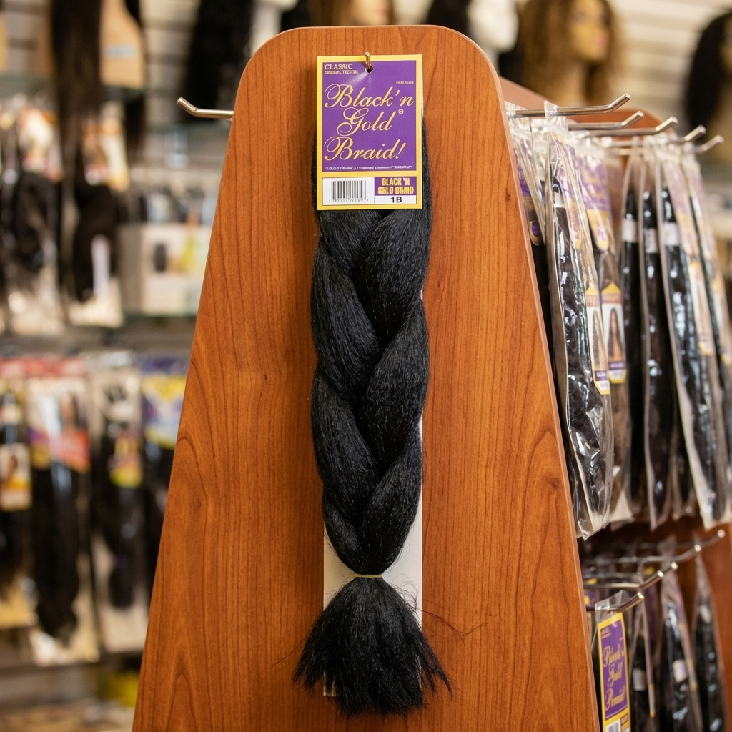 Black 'n Gold Classic Braids - 100% Kanekalon Braiding Hair for Sleek and Stylish Looks