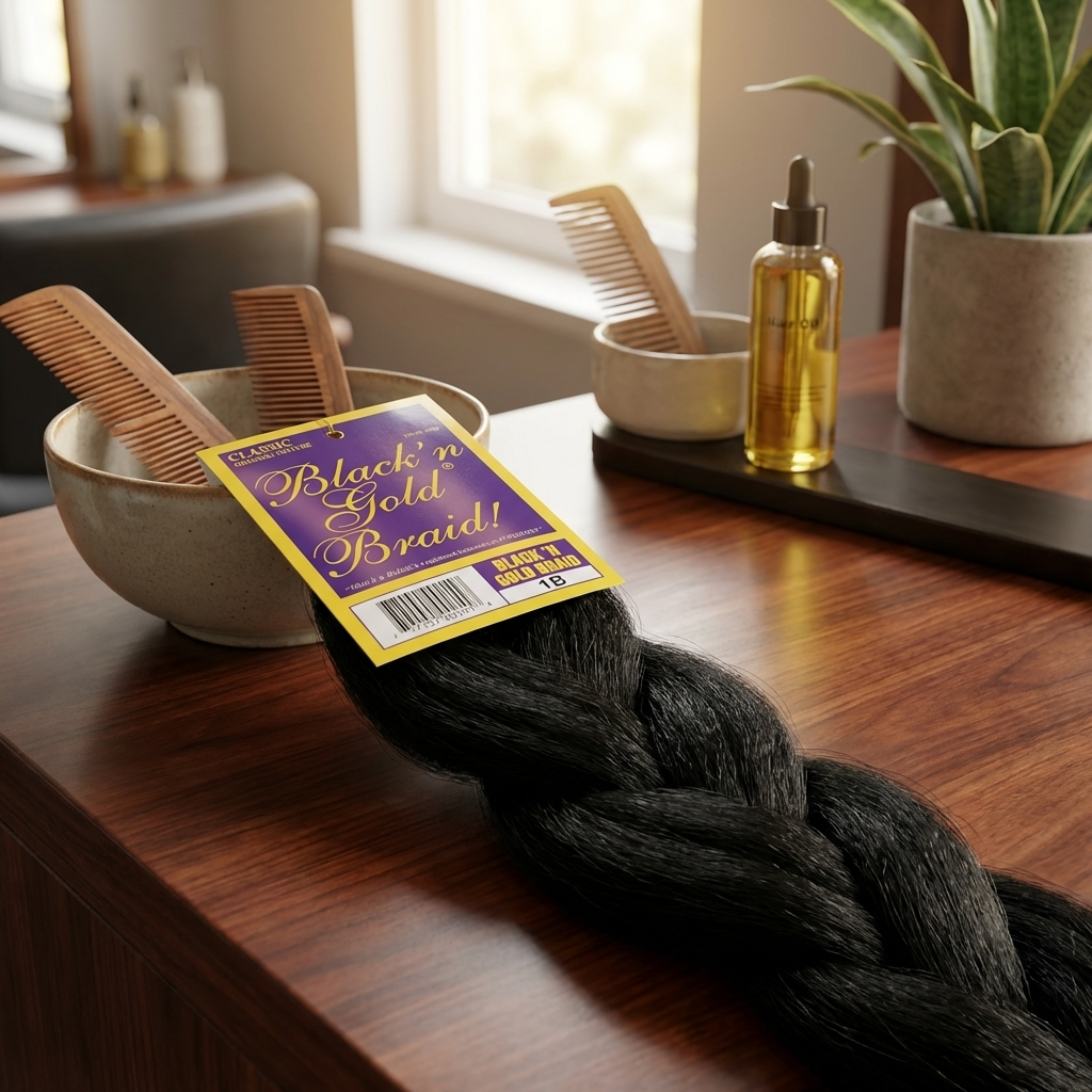 Black 'n Gold Classic Braids - 100% Kanekalon Braiding Hair for Sleek and Stylish Looks