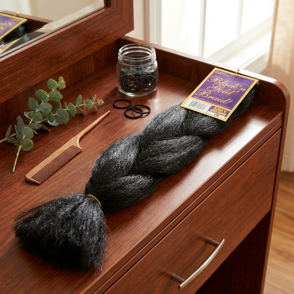 Black 'n Gold Classic Braids - 100% Kanekalon Braiding Hair for Sleek and Stylish Looks