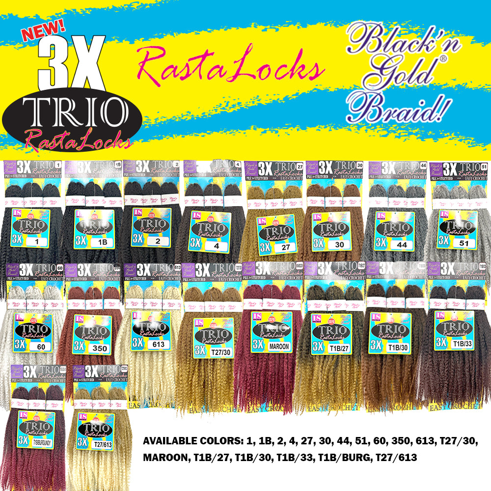 3X TRIO RASTALOCKS Crochet Braiding hair for Twists