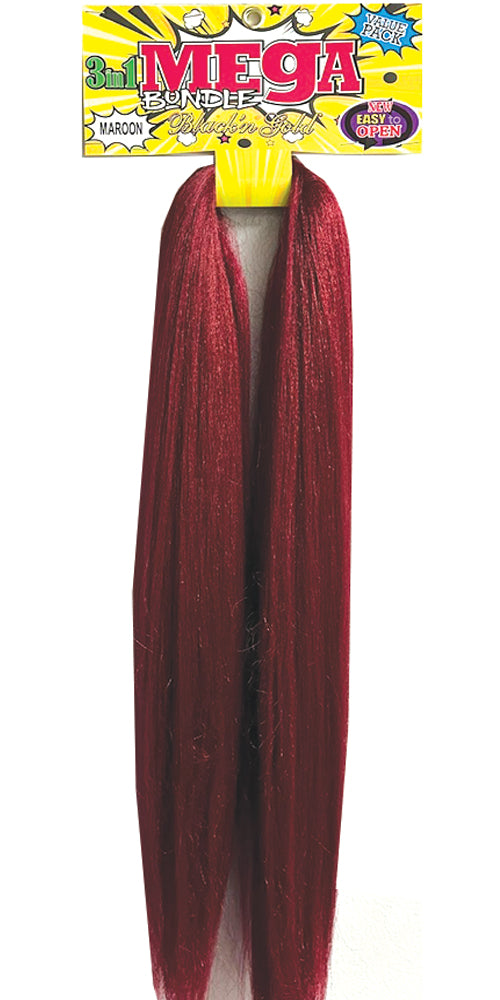 Mega Braid Braiding Hair 56" for Easy Braiding - 5 Pack