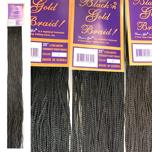 3 Pack Value Deal - 25" Micro Straight Knot braids