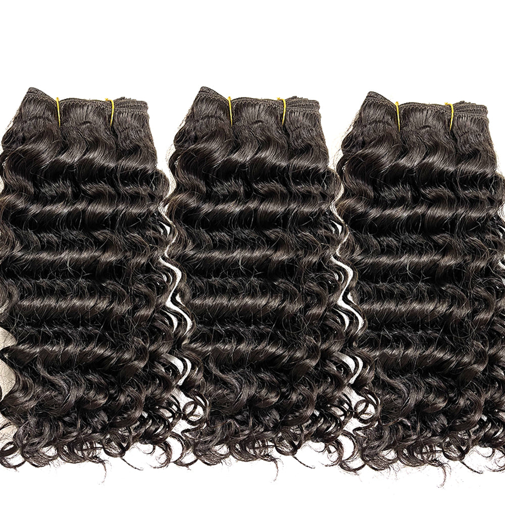 14" Venus Deep Wave Human Hair Blended (3 Pack Deal)