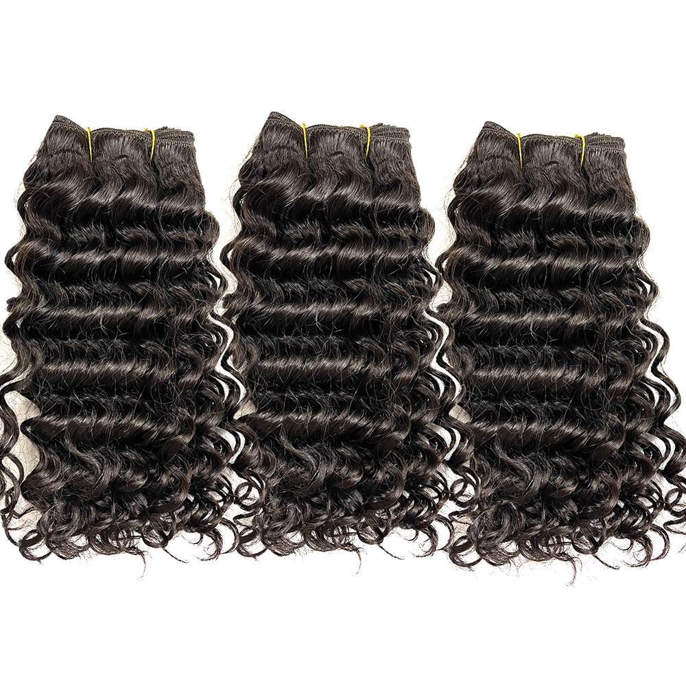 14" Venus Deep Wave Human Hair Blended (3 Pack Deal)