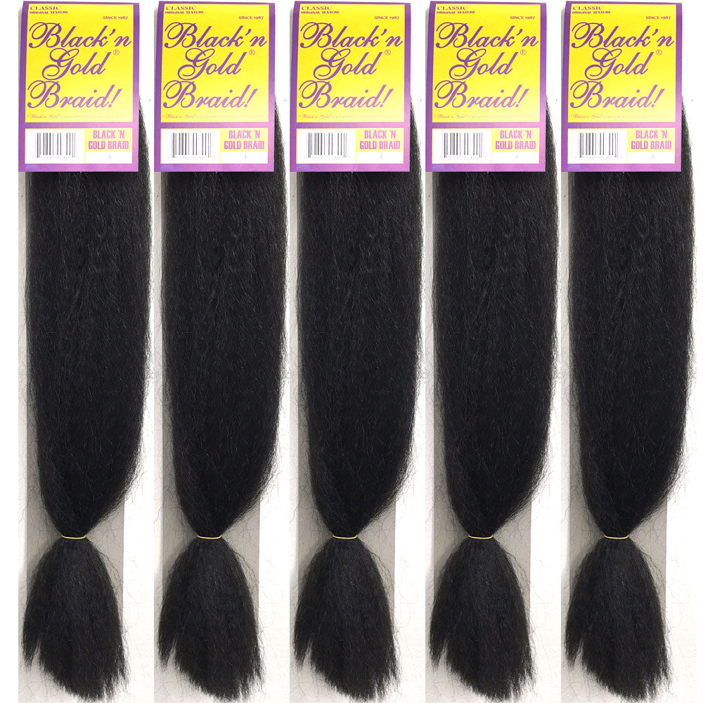 5 Pack Deal - Classic Braids 2oz. Kanekalon Synthetic Jumbo Braiding Hair