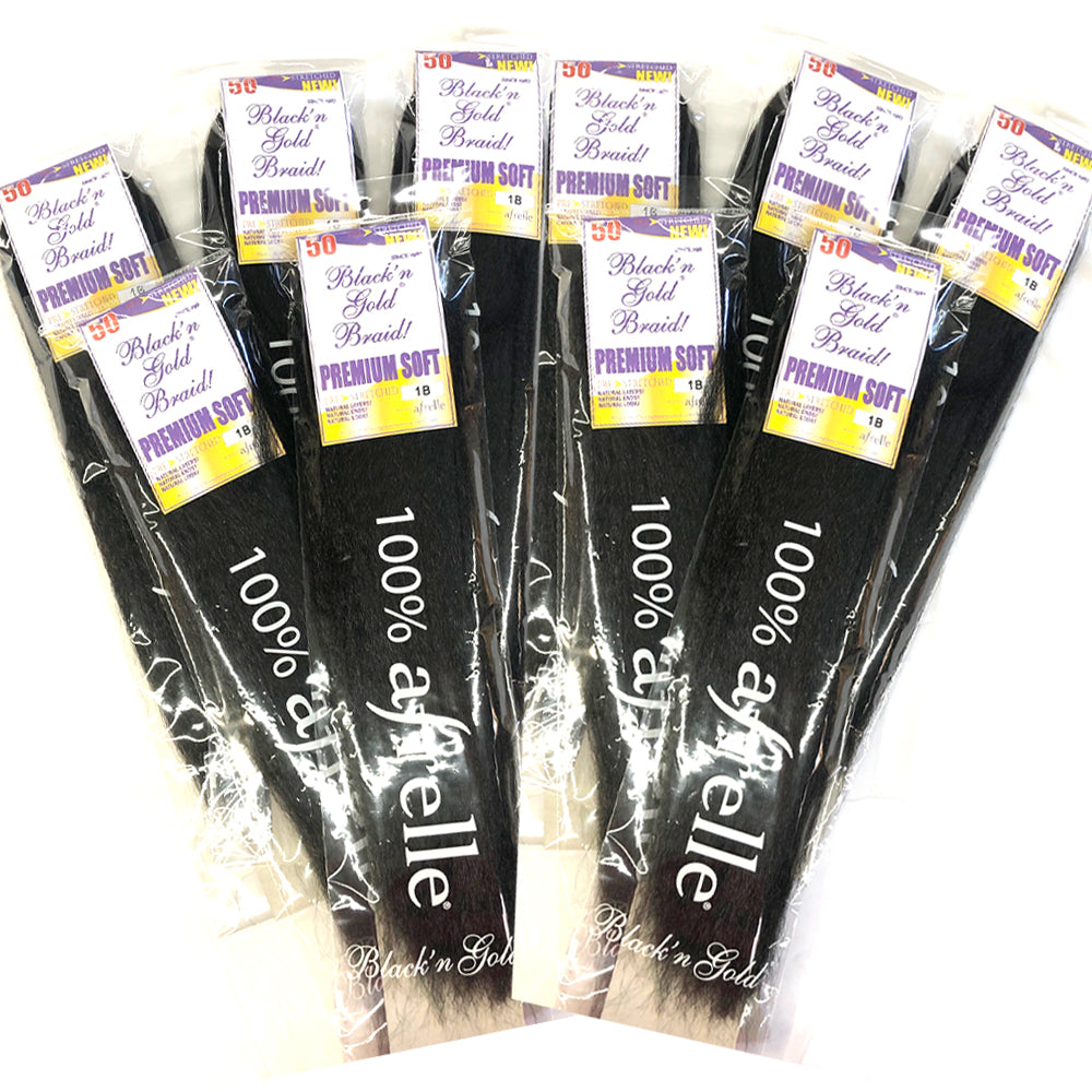 10 Pack Value Deal - Premium Soft Pre Stretched 2oz. Braiding Hair