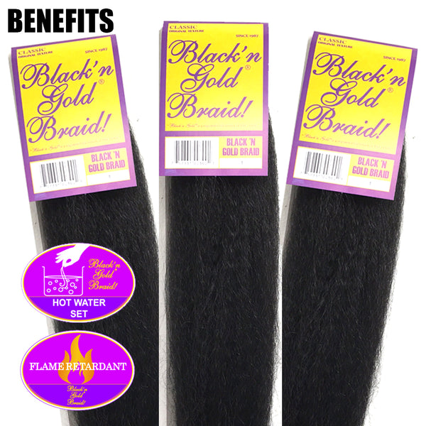 3 Pack Deal - Classic Braids 2oz. Kanekalon Synthetic Jumbo Braiding Hair